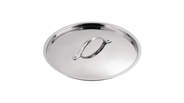 Vogue Stainless Steel & Aluminium Tri-Wall Stew Pan Lid 24cm