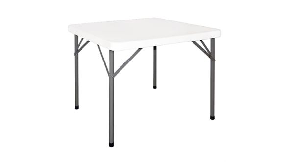 Bolero Bolero HDPE Square Folding Table 3ft White (Single) Y807