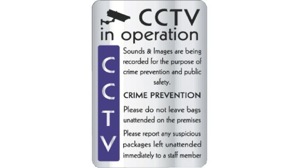 Vogue CCTV In Operation Crime Prevention Sign