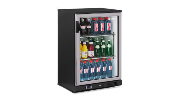 Infrico ZXS1 - Bottle Cooler Single Door Charcoal Exterior with Aluminium Trim